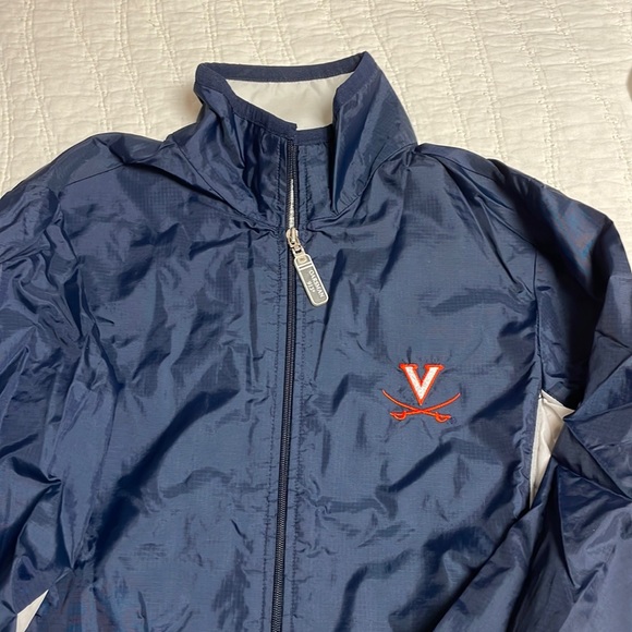 oarsman Jackets & Coats Oarsman Uva Navy Nylon Full Zip Jacket